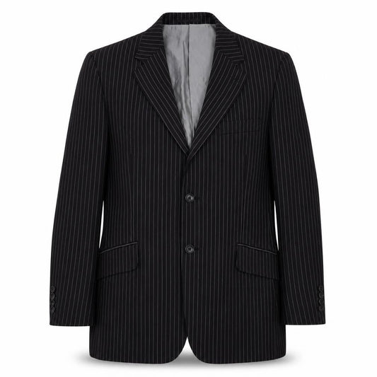 Charlton Gray   Mens Black Striped  Jacket Blazer Size 40