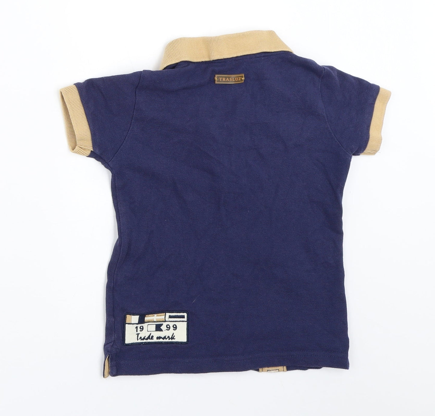 Trasluz Boys Blue   Basic Polo Size 3 Years