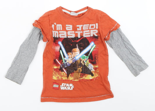 NEXT Boys Orange   Basic T-Shirt Size 3 Years  - lego star wars