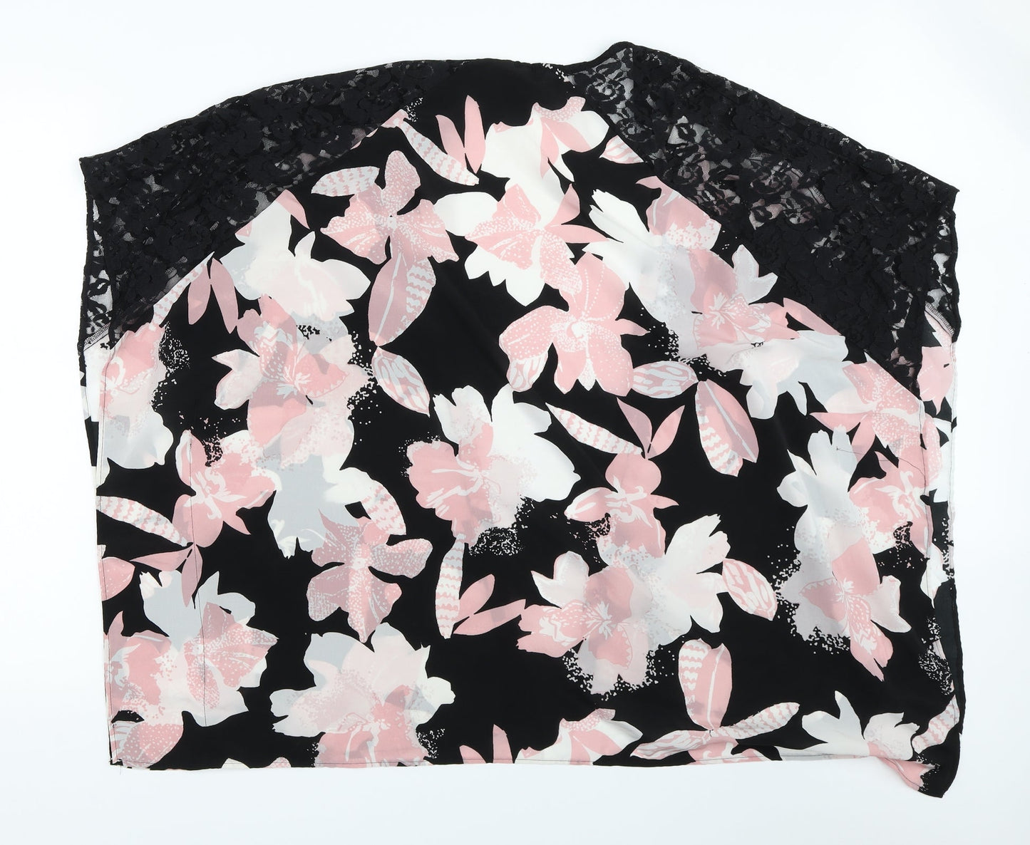 Papaya Womens Black Floral  Cardigan Jumper Size 12