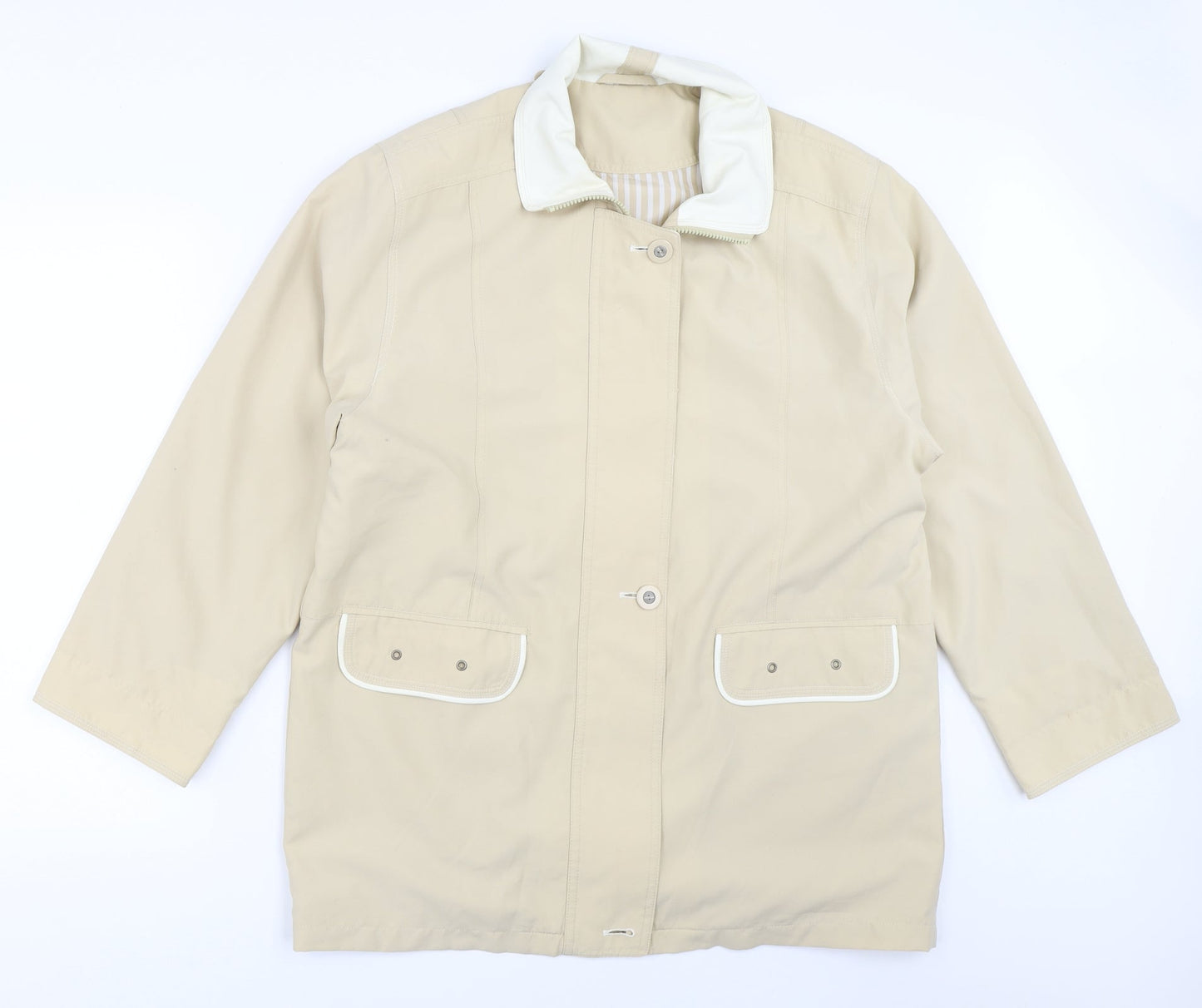 Canda Womens Beige   Overcoat Coat Size 16