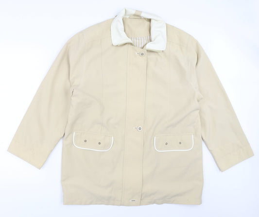 Canda Womens Beige   Overcoat Coat Size 16