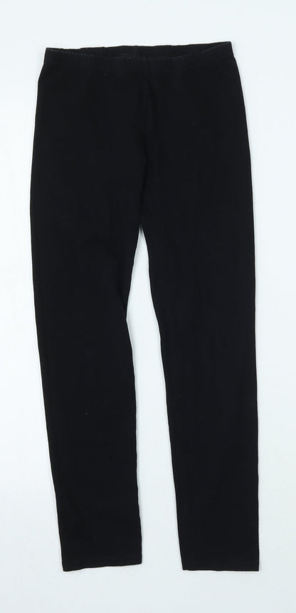 Preloved Nutmeg Girls Black   Jegging Trousers Size 12 Years - Front