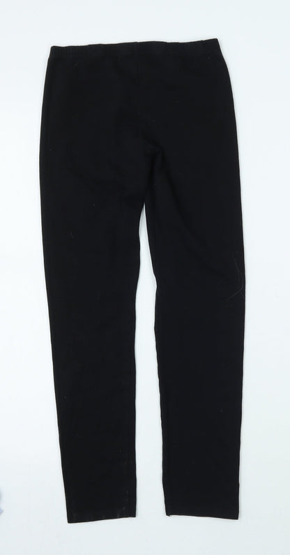 Preloved Nutmeg Girls Black   Jegging Trousers Size 12 Years - Back