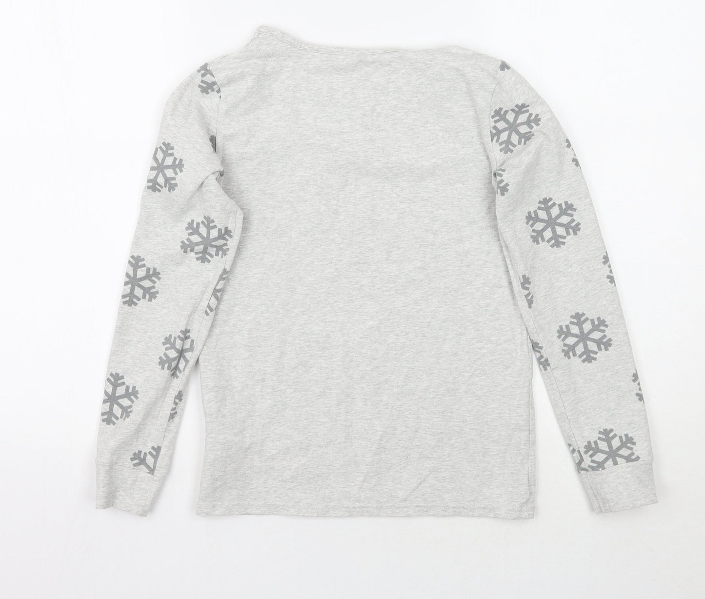 Marks and Spencer Girls Grey Geometric  Basic T-Shirt Size 12 Years