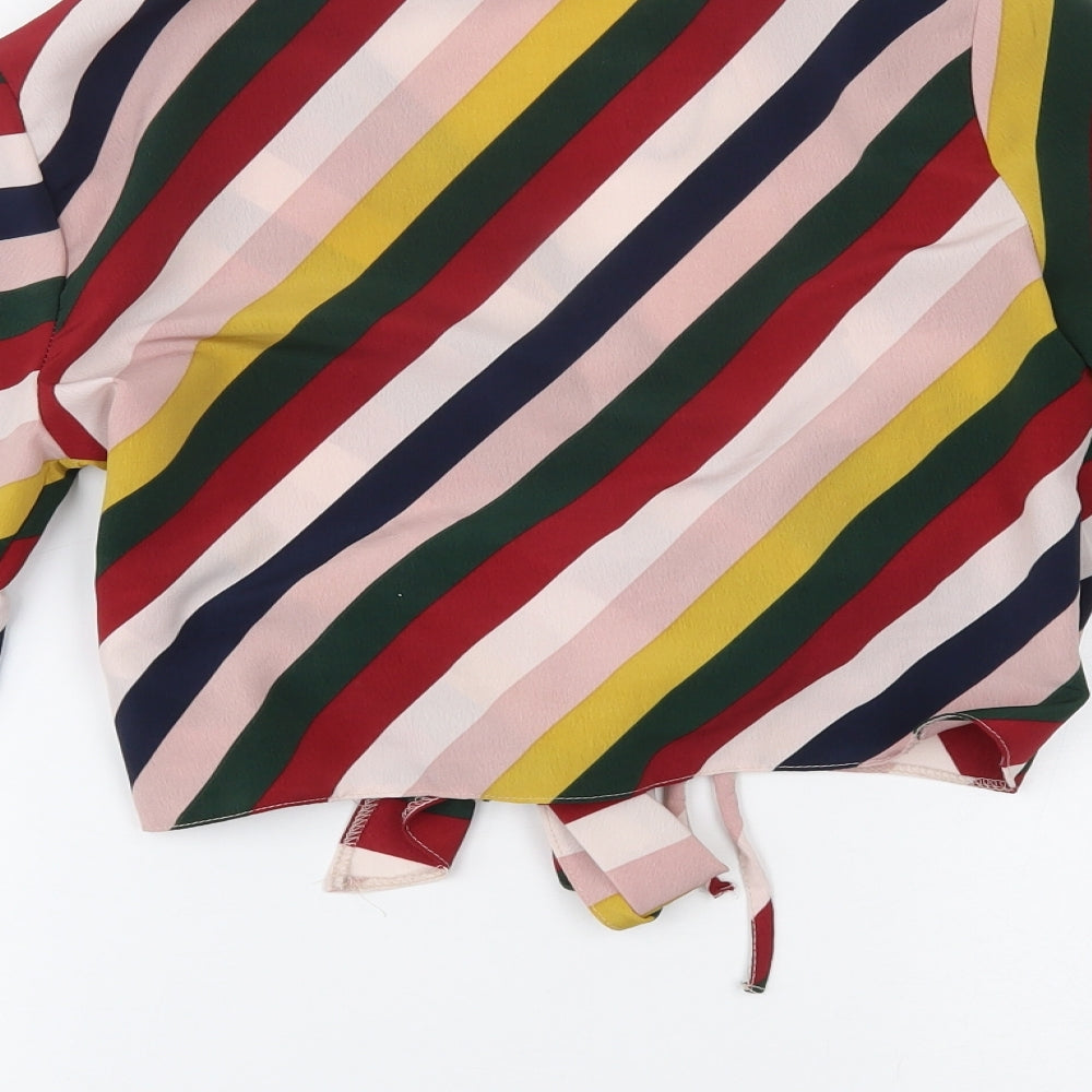 Primark Womens Multicoloured Striped  Basic Blouse Size 6
