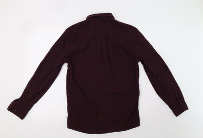 Marks & Spencer Mens Purple    Button-Up Size S