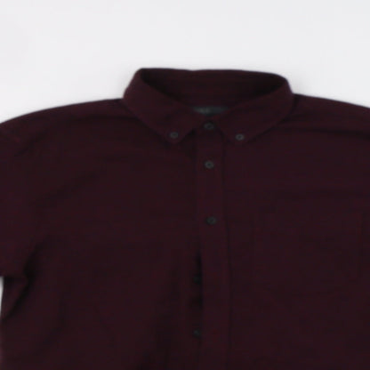 Marks & Spencer Mens Purple    Button-Up Size S