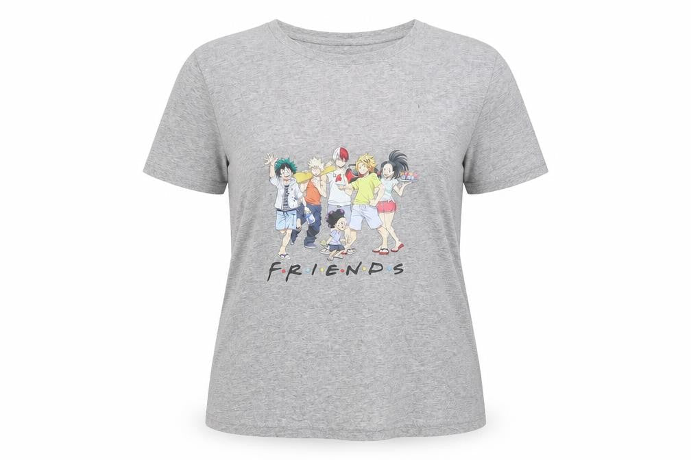 Fancyqube Womens Grey   Basic T-Shirt Size L