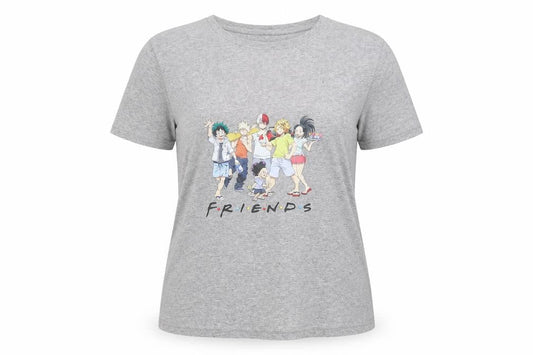 Fancyqube Womens Grey   Basic T-Shirt Size L
