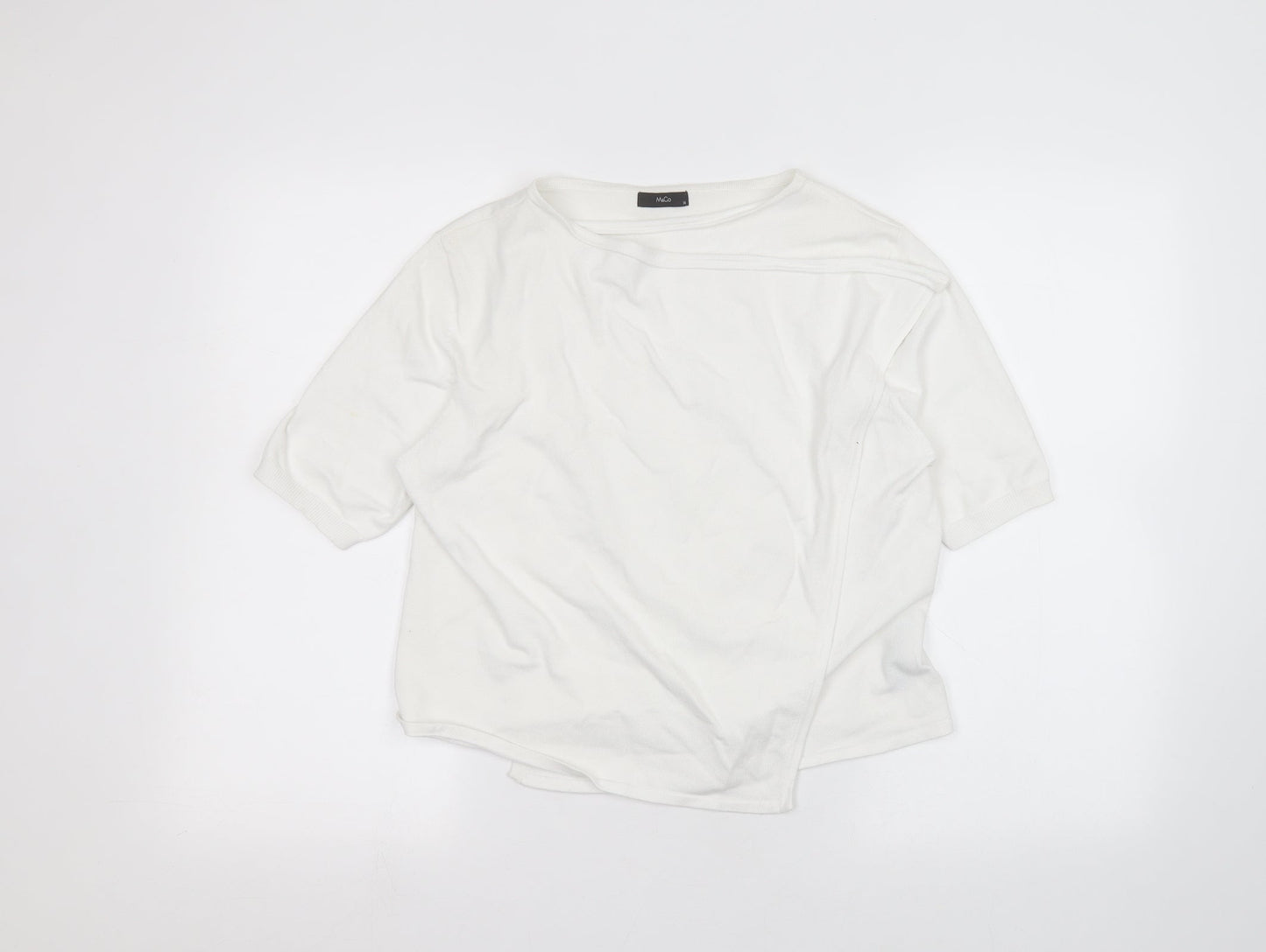 M&Co Womens White   Cardigan Jumper Size 14