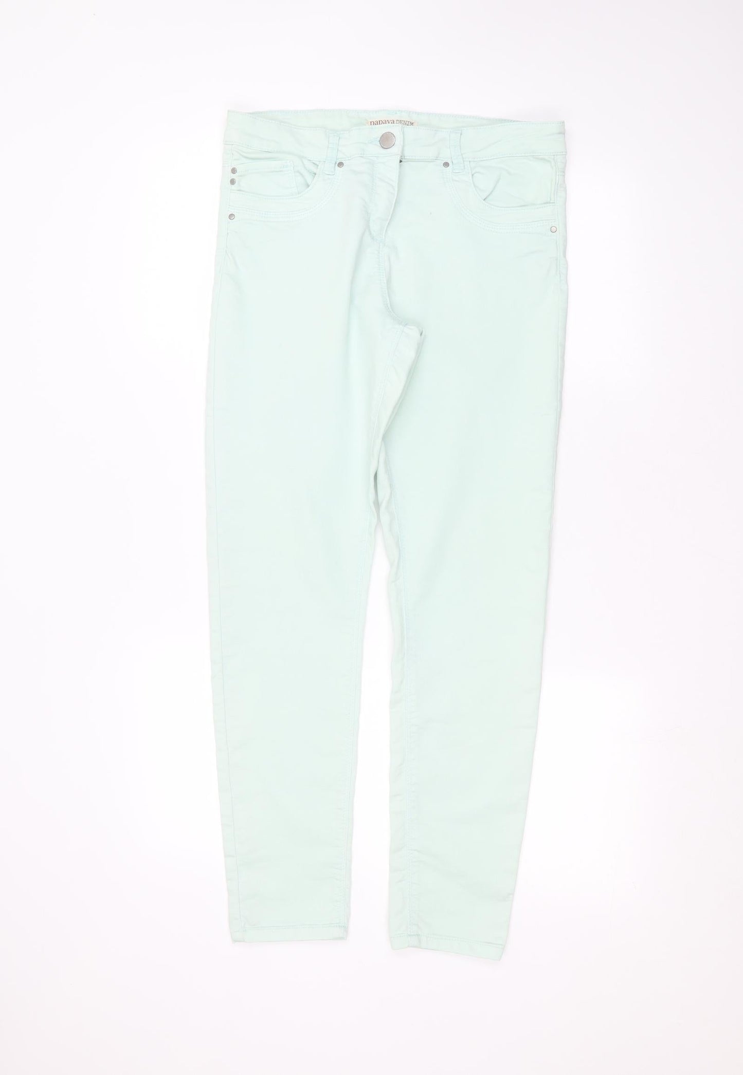 Papaya Womens Green   Skinny Jeans Size 12 L27 in