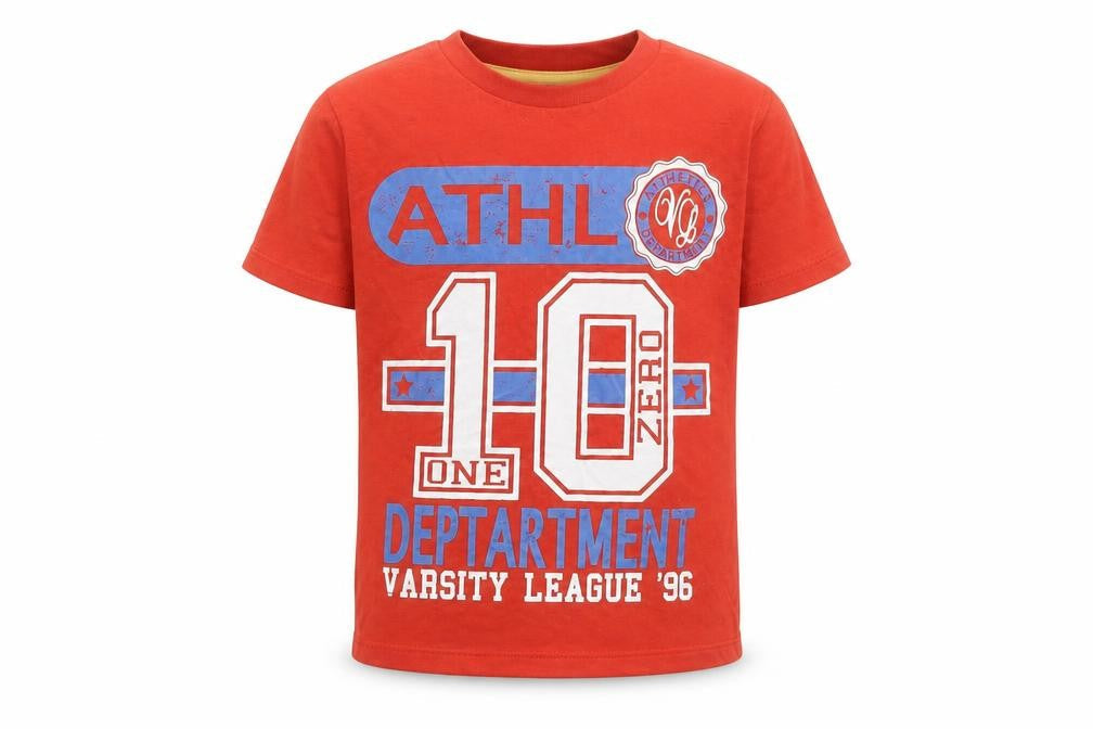 TU Boys Orange   Basic T-Shirt Size 4 Years