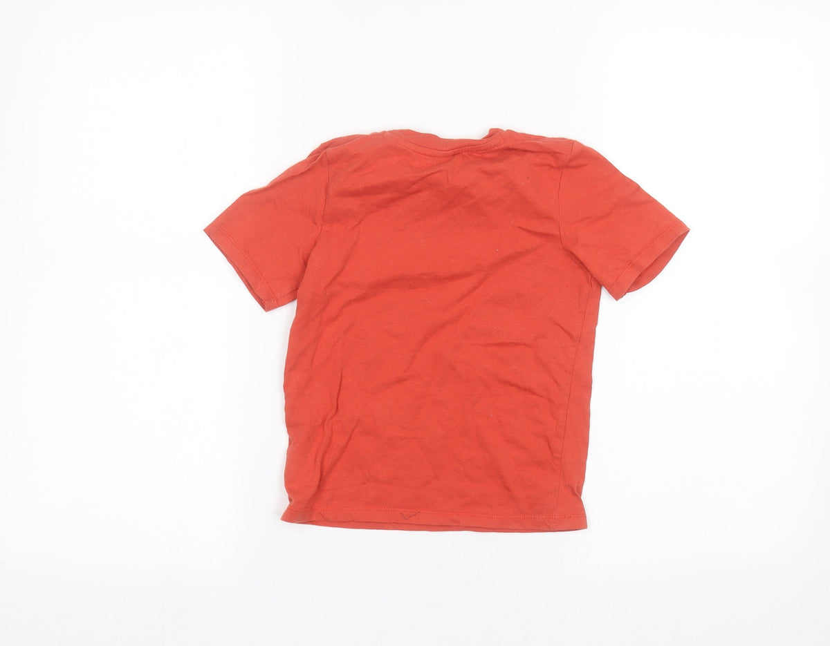 TU Boys Orange   Basic T-Shirt Size 4 Years
