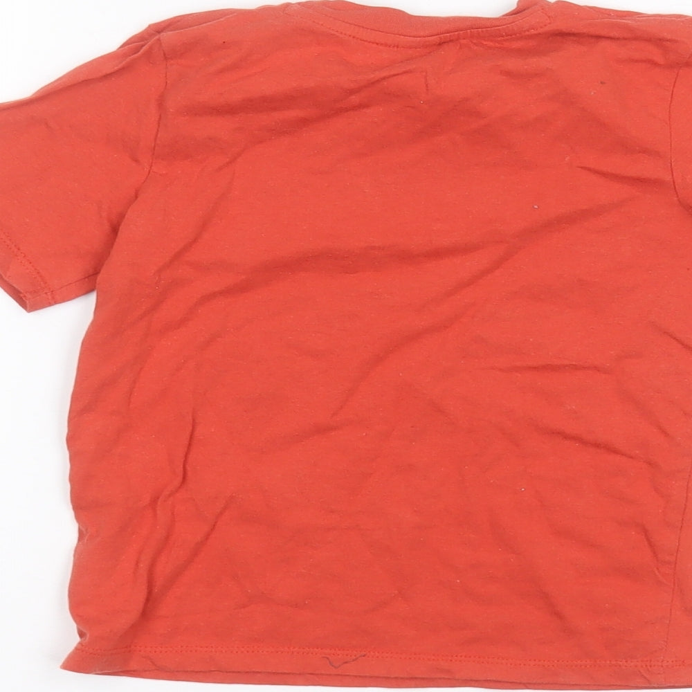 TU Boys Orange   Basic T-Shirt Size 4 Years