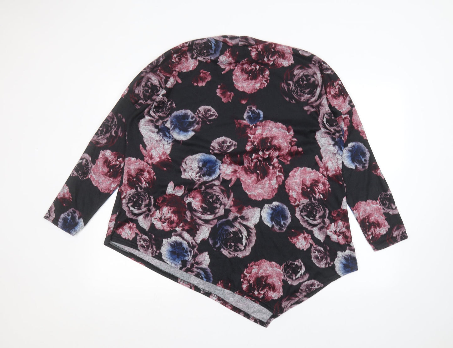 Daisy Eldridge Womens Black Floral  Pullover Jumper Size XL