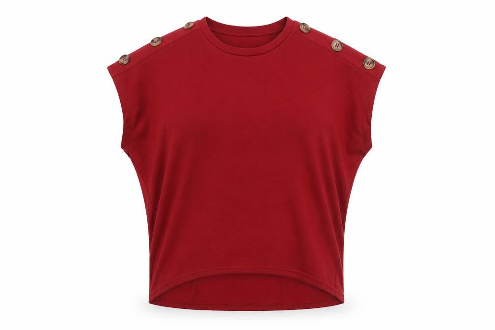 Quiz Womens Red   Basic T-Shirt Size S