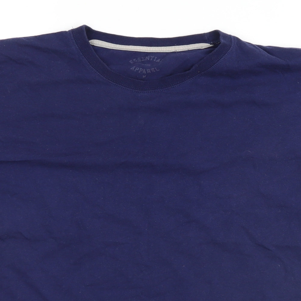 Essential Mens Blue    T-Shirt Size M