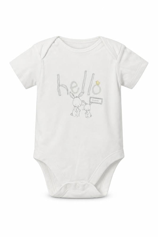 George Baby White   Leotard One-Piece Size 3-6 Months  - Hello, Bunny