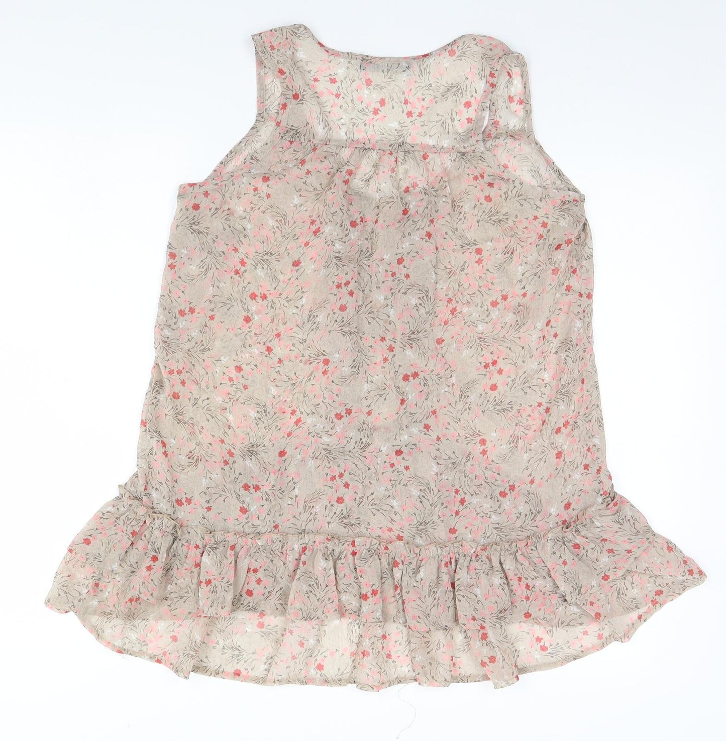 Atmosphere Womens Beige Floral  Basic Blouse Size 14