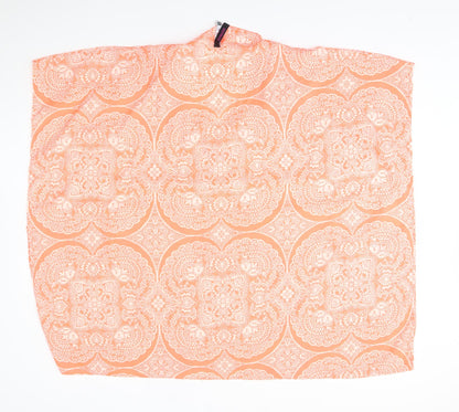 Peppermint Womens Orange Fair Isle   Poncho Size M