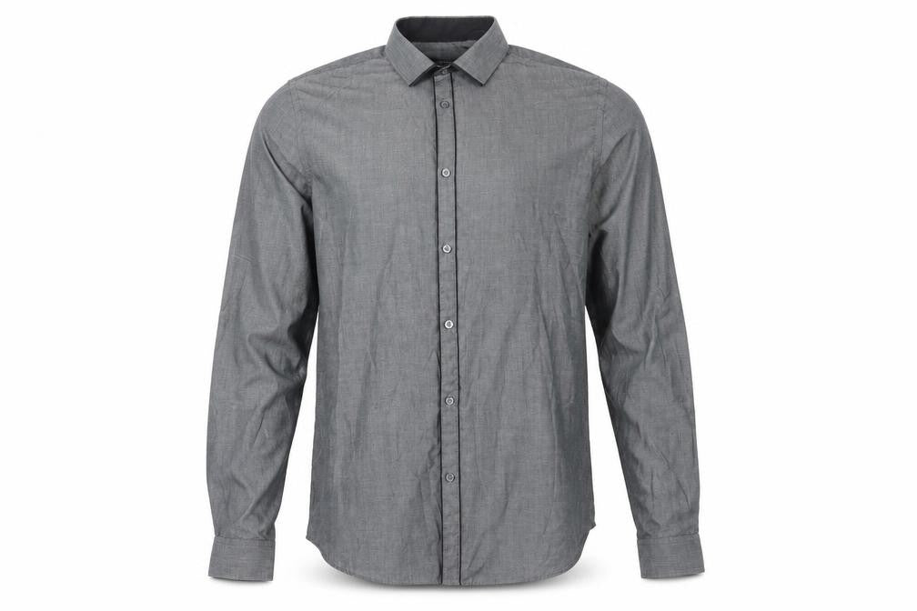 George Mens Grey    Button-Up Size 16