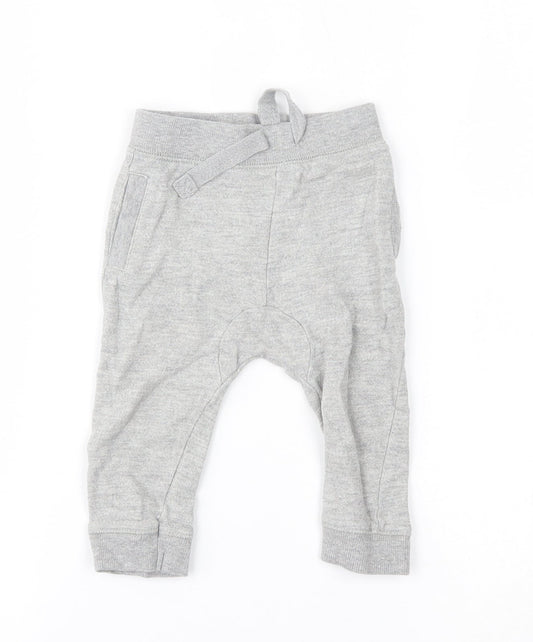M&Co Baby Grey   Jogger Trousers Size 6-9 Months