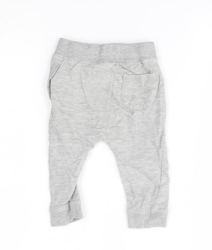 Preloved M&Co Baby Grey   Jogger Trousers Size 6-9 Months - Back