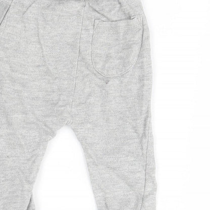 Preloved M&Co Baby Grey   Jogger Trousers Size 6-9 Months - Label
