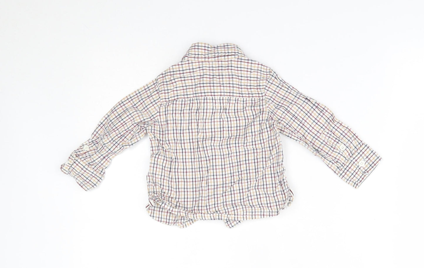 notting hill Boys Multicoloured Plaid  Basic Button-Up Size 6-9 Months
