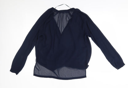Next Womens Blue   Wrap Button-Up Size 12