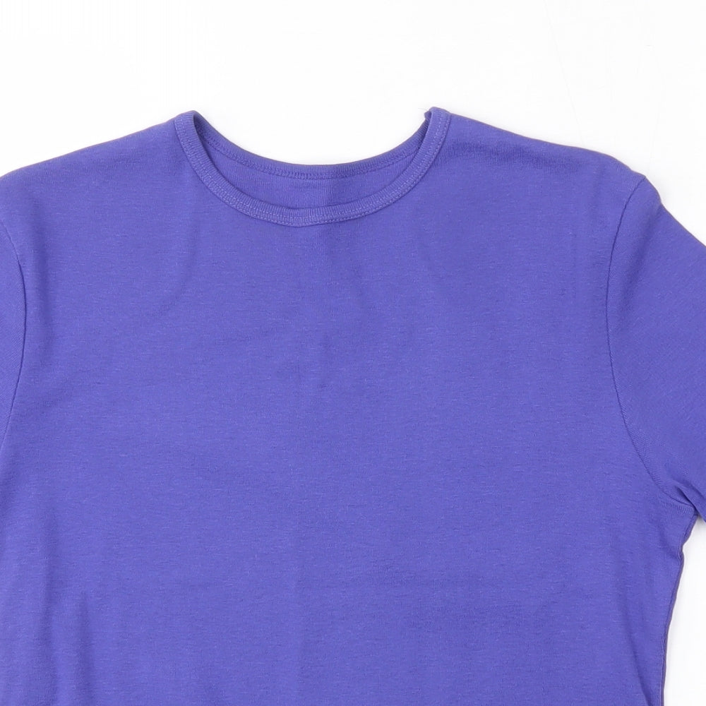 Preworn Womens Purple   Basic T-Shirt Size 12