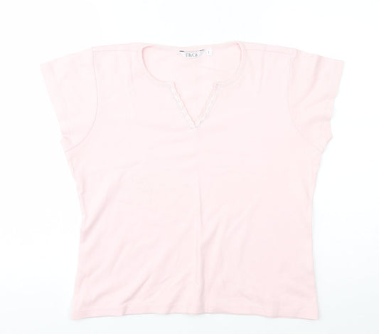 M&Co Womens Pink   Pullover Jumper Size L