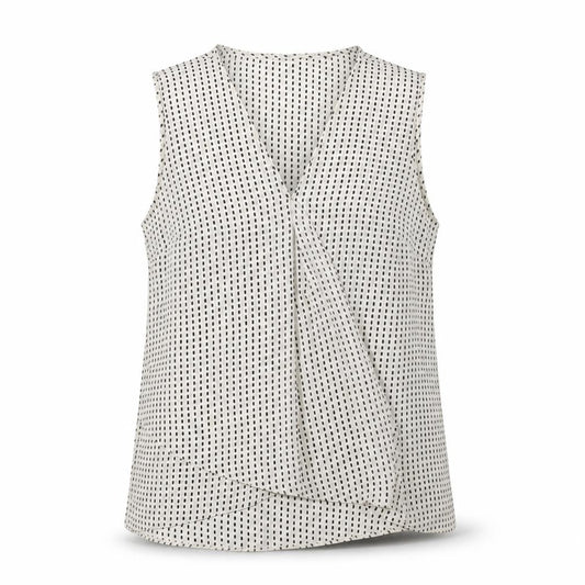 Debenhams Womens White Geometric  Basic Blouse Size 10