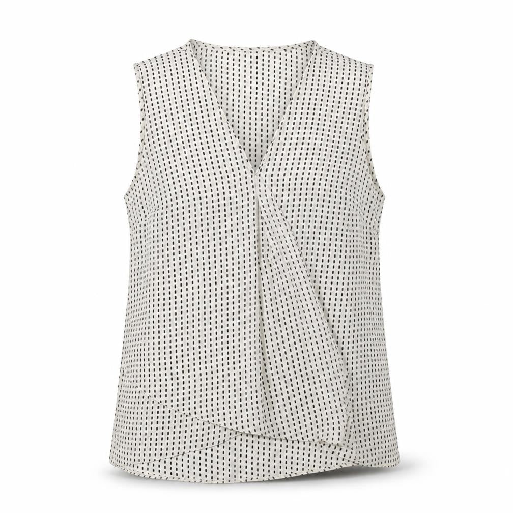 Debenhams Womens White Geometric  Basic Blouse Size 10