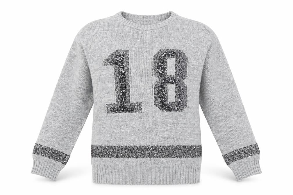 George Girls Grey   Pullover Jumper Size 7-8 Years