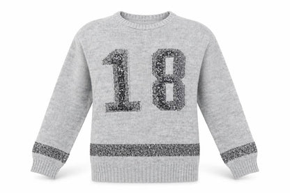 George Girls Grey   Pullover Jumper Size 7-8 Years
