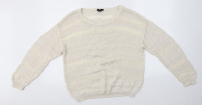 Preloved H&M Womens Ivory   Pullover Jumper Size L - Front