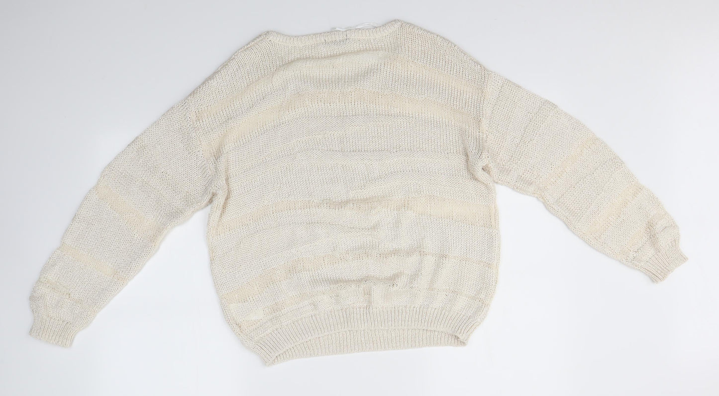 H&M Womens Ivory   Pullover Jumper Size L