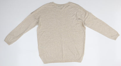 Marks & Spencer Womens Beige   Pullover Jumper Size M
