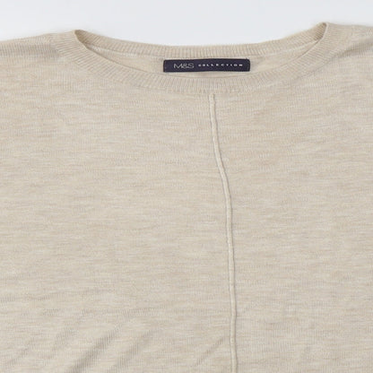 Marks & Spencer Womens Beige   Pullover Jumper Size M