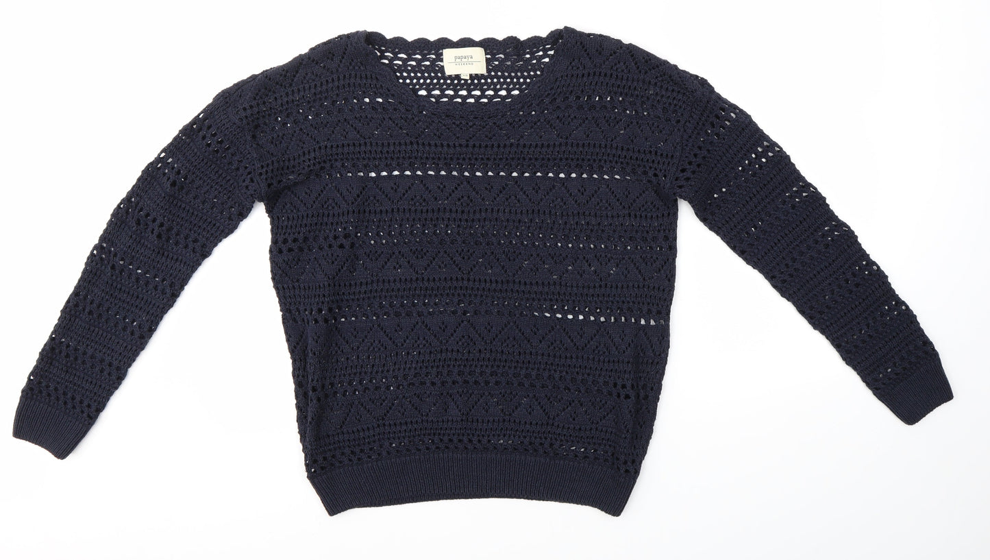 Matalan Womens Blue   Pullover Jumper Size 12