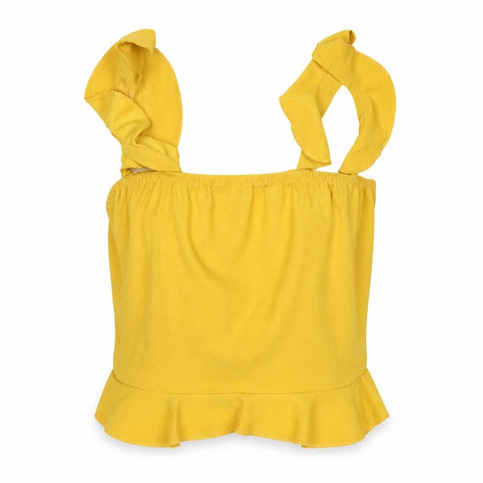 PRETTYLITTLETHING Womens Yellow   Cropped Tank Size 12