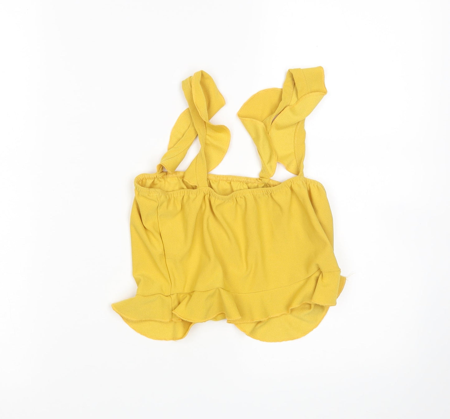 PRETTYLITTLETHING Womens Yellow   Cropped Tank Size 12