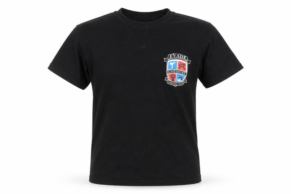 Preworn Boys Black   Basic T-Shirt Size 10 Years  - Evade Martial Arts