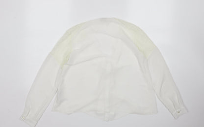 Miss Selfridge Womens White   Basic Button-Up Size 6