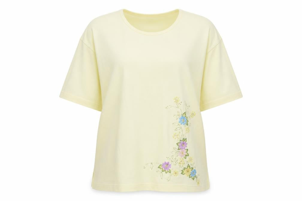 Akai Womens Yellow   Basic T-Shirt Size L