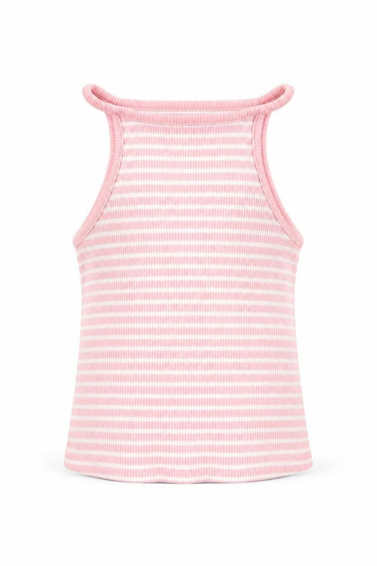 F&F Boys Pink Striped  Basic Tank Size 4-5 Years