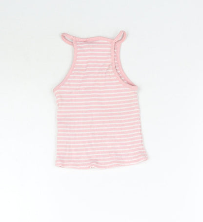 F&F Boys Pink Striped  Basic Tank Size 4-5 Years