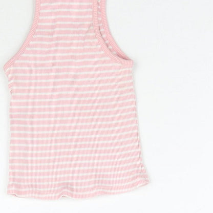 F&F Boys Pink Striped  Basic Tank Size 4-5 Years